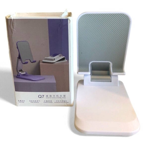 Q7 Desktop Mobile Phone Stand White New Open Box - Picture 2 of 5